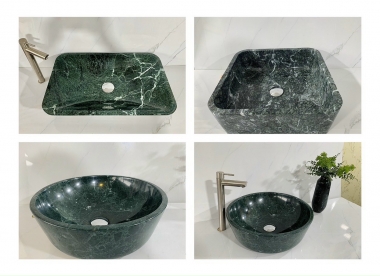 Lavabo đá tone xanh đen