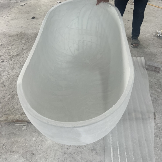 Chậu tắm đá trắng sứ