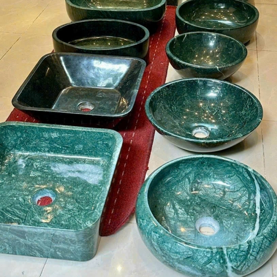 Lavabo đá tone xanh đen